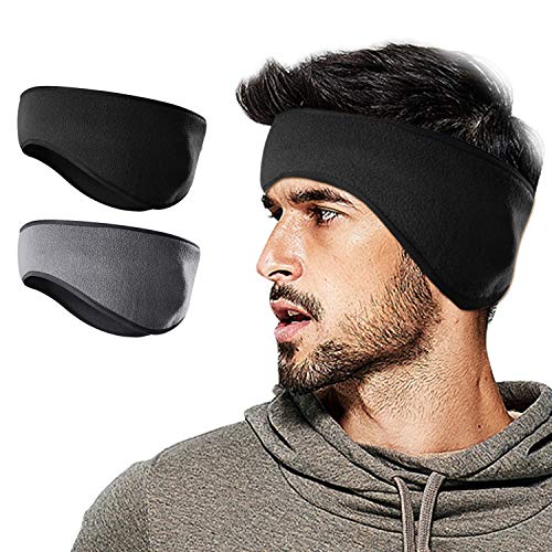 Lauzq Winter Fleece Ear Warmers Muffs Headband for Men Women Kids Ski Running Cycling