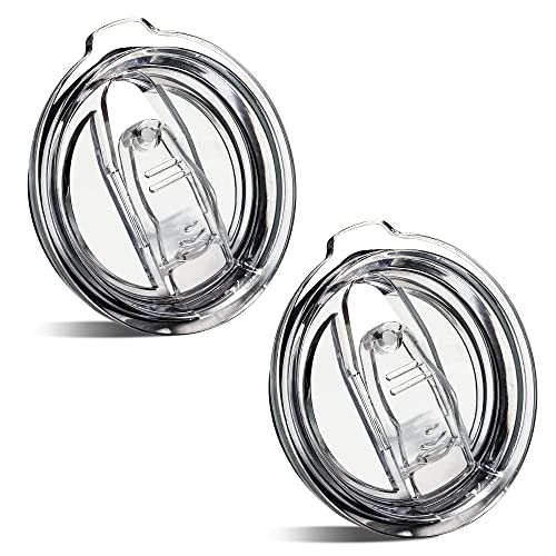 20oz Tumbler Replacement Lids Spill Proof Splash Resistant Lids Covers for 3.25in Cup Mouth Compatible with Classic Stainless Steel Tumblers YETI Rambler Atlin, Beast Juro SUNWILL Cup (2 Pack)