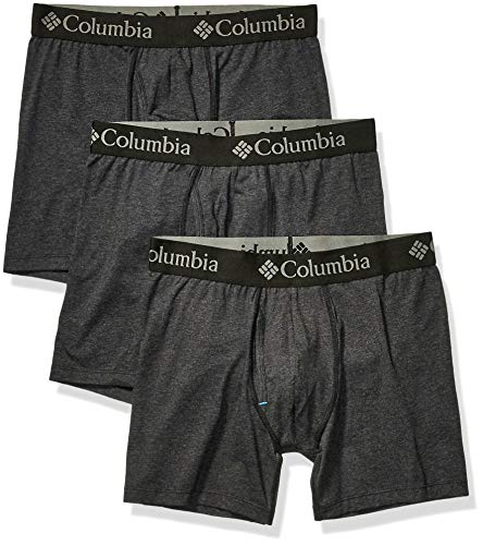 Columbia Men's 3 Pack Tri Blend Boxer Brief, Black, Medium