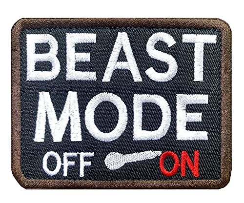 Antrix Beast Mode On Military Badge Emblem Patch Tactical Funny Hook and Loop Patches-3.5x2.75'