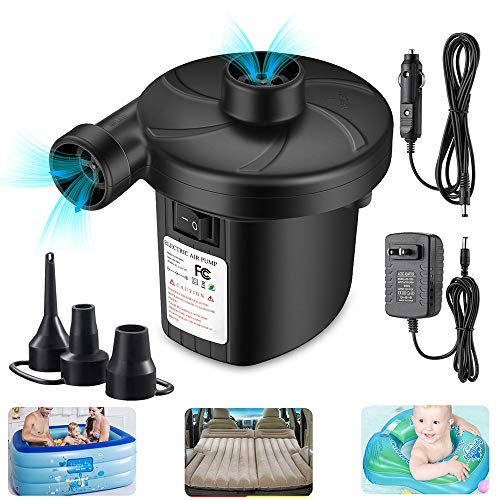 Air Pump for Air Mattress, Air Mattress Pump for Inflatables, Quick Fill Inflator Deflator Air Pump Perfect for Outdoor Camping Inflatable Boat Blow Up Pool Water Toy Car Air Bed
