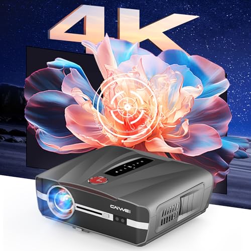 Autofocus 4K Projector with WiFi 6 Bluetooth 1200Ansi High Lumen HDR Outdoor Projector with Android TV WLAN Netflix, Ultra HD Home Theater Projector Gaming Ceiling Mounted Business Artwork