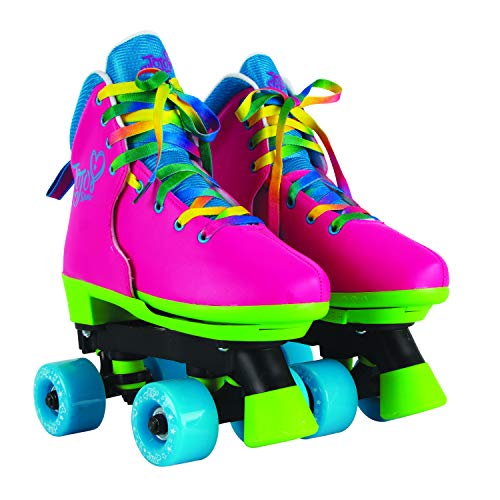 Circle Society Classic Adjustable JoJo Siwa Children's Roller Skates, 12-3 US Girls, Rainbow