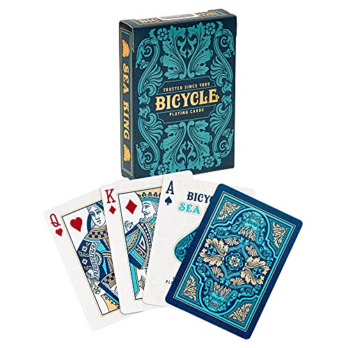 Bicycle Sea King Playing Cards, Standard Index, Poker Cards, Premium Playing Cards, Unique Playing Cards, 1 Deck