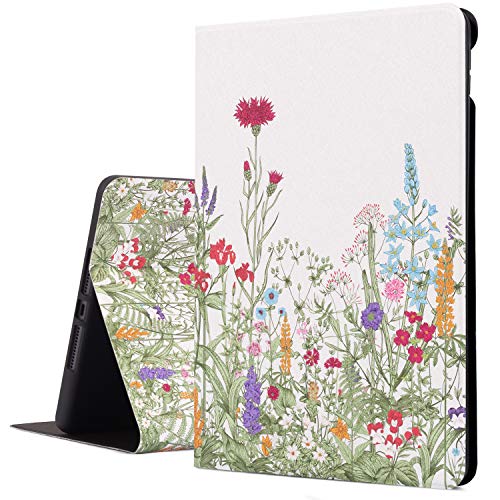 iPad Air 2 /Air Case Floral, iPad 9.7 Case 2017/2018 for iPad 5th/6th Generation, Lightweight Leather iPad Cover Free-Angle Viewing with Adjustable Stand Auto Wake / Sleep(Flowers)