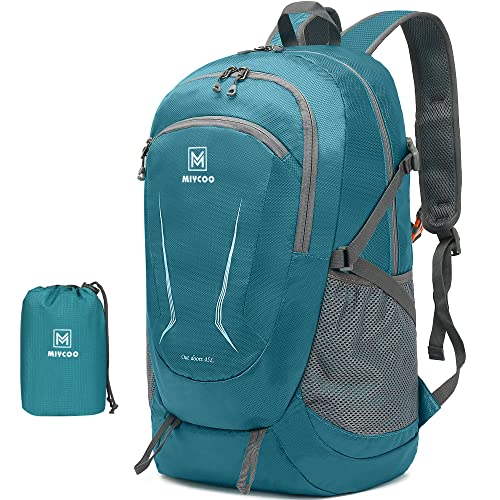 MIYCOO Lightweight Backpack for Men Women - Packable Hiking Travel Backpack - Foldable Outdoor Camping Daypack Blue
