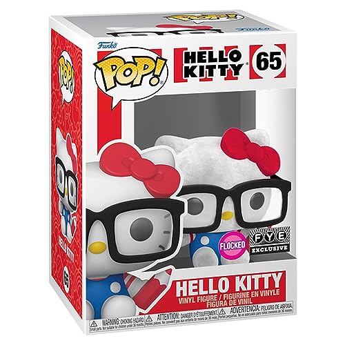 Pop! Hello Kitty 65 - Hello Kitty Hipster Nerd with Glasses Exclusive Flocked