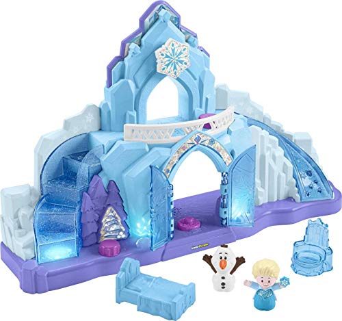 Fisher-Price Little People Toddler Playset Disney Frozen Elsa’s Ice Palace Musical Toy with Elsa & Olaf Figures for Ages 18+ Months (Amazon Exclusive)