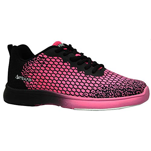 Pyramid Women's Path Lite Seamless Mesh Bowling Shoes - Black/Hot Pink Size 8.5