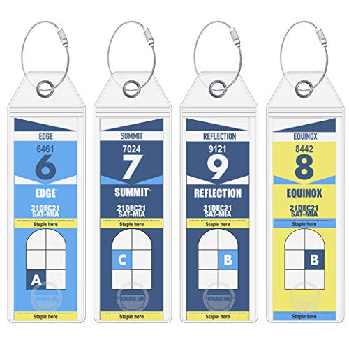 Celebrity Luggage Tag Holders by Cruise On [4 Pack] Fits All Celebrity Ships & Tags for Cruises in 2023, 2024 & 2025