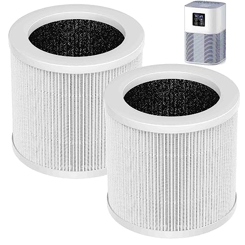 2 Pack A1 Replacement Filter Compatible with VEWIOR Air Purifier HQSC-50, AMEIFU AP01W, KOIOS HQKJ-50 Air Pur ifier, 3-in-1 H13 True HEPA Air Cleaner Filter