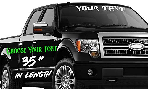 35 Inch Long Custom Car Stickers and Decals - Premium Car Decal Stickers for Windows and Cars, Create Your Unique Car Sticker Designs with Multiple Colors, Fonts & Sizes to Personalize Your Text
