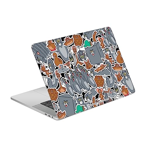 Head Case Designs Officially Licensed Tom and Jerry Funny Art Sticker Collage Graphics Vinyl Sticker Skin Decal Cover Compatible with MacBook Pro 15.4' A1707/A1990