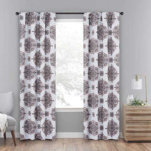 ECLIPSE Olivia Rod Pocket Curtains for Bedroom, Single Panel, 37 in x 84 in, Cameo
