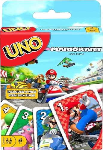 Mattel Games UNO Mario Kart Card Game with 112 Cards & Instructions for Players Ages 7 Years & Older, For Kid, Family and Adult Game Night