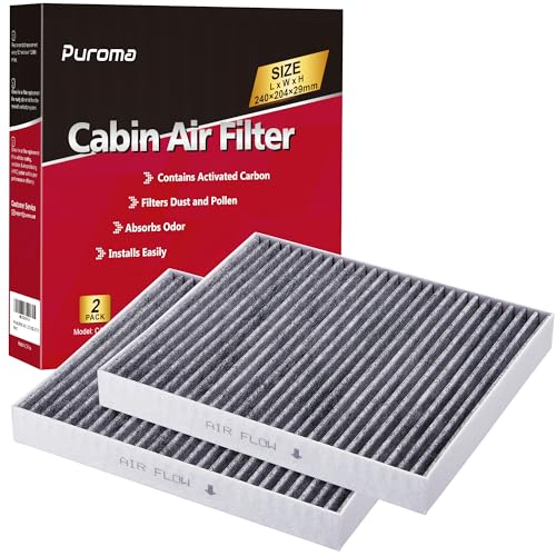 Puroma Cabin Air Filter with Activated Carbon, Replacement for CP966, CF11966, Select Buick Enclave, Encore GX, Envision, Regal, LaCrosse, Cadillac, GMC, Chevrolet Blazer, Bolt EV, Camaro, Colorado