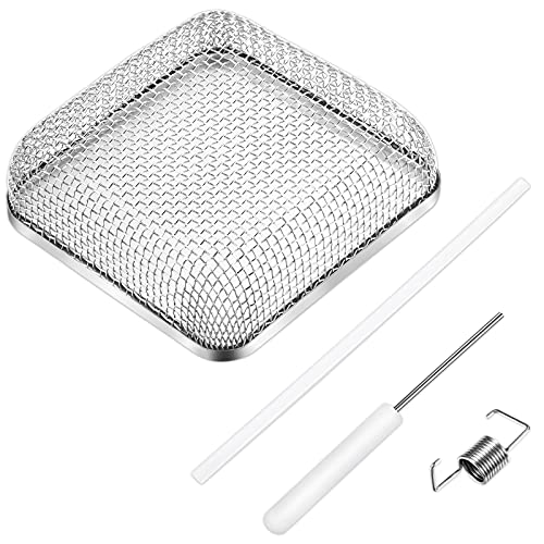 Flying Animal Screen RV Furnace Vent Cover 4.5 x 4.5 x 1.3 Inches Stainless Steel Mesh with Installation Tool and 17.7 Inches Silicone Rubber for Water Heater