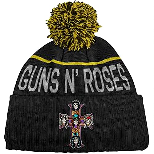 Rock Off Guns N’ Roses Men's Cross Beanie Black