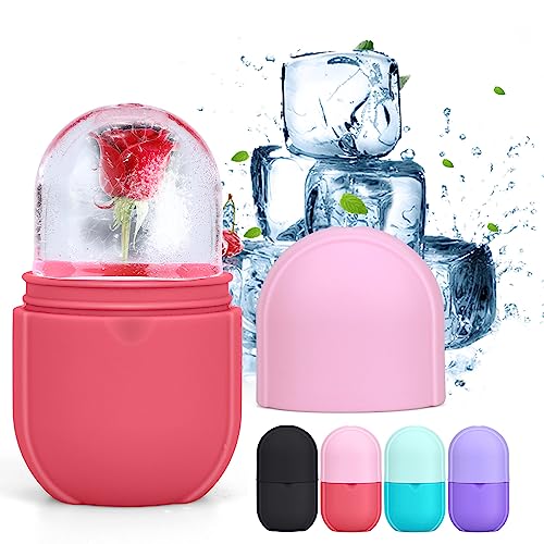 Ice Roller For Face and Eye, Ice Facial Roller Massage guasha Shrink Pore Skin Care Tools, Reusable Ice Stick Remove Dark Circle, Ice Face Mold Sphere Face Ice Cubes for Brighten Lubricate Fine Lines