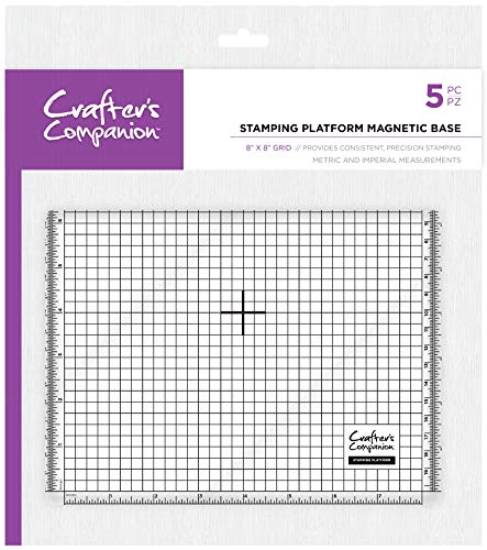 Crafters Companion 8' x 8' Stamping Platform Magnetic Base, Clear