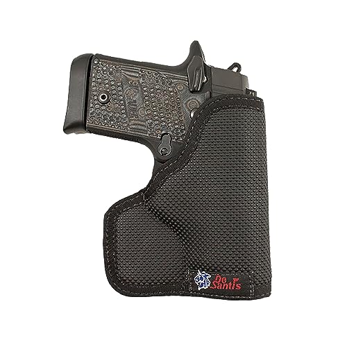 DeSantis Nemesis Pocket Holster For Pistols, Made of Quality Tacky Material, Ambidextrous, Unisex Gun Holster, Fits SPRINGFIELD 911, SIG P238, S&W M&P BODYGUARD 380, KIMBER MICRO CARRY, Black