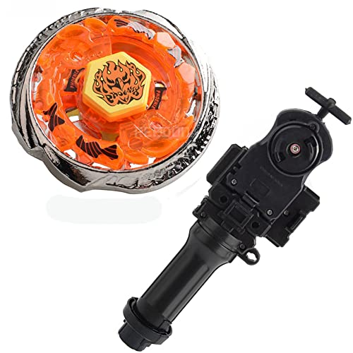 DWIN Battle Top Metal Master Fusion Booster Gyro Spinning Starter Toy BB59 Burn Fireblaze Phoenix 135MS with Fight String Power Launcher & Grip Toys (BB59)
