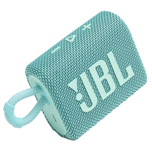 JBL Go 3: Portable Speaker with Bluetooth, Builtin Battery, Waterproof and Dustproof Feature Teal JBLGO3TEALAM