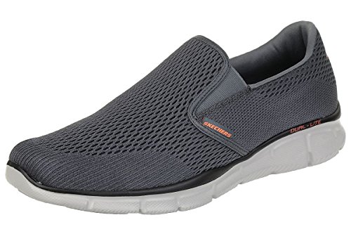 Skechers Sport Men's Equalizer Double Play Slip-On Loafer,Charcoal/Orange,10 W