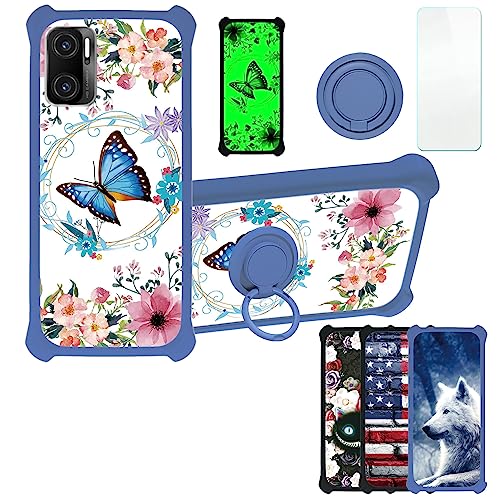 jioeuinly Maxwest Nitro N62 Case Compatible with MAXWEST Nitro N62 Phone Case Cover [with Tempered Glass Screen Protector][Ring Support][Luminous Effect] YGL-LHD