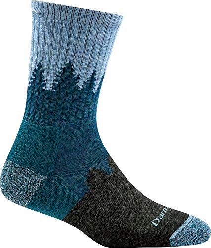 Darn Tough Women's Treeline Micro Crew Midweight with Cushion Hiking Sock (Style 1971) - Blue, Medium