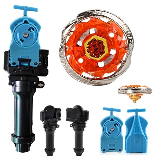 Battling Spinning Top Toys - Bey Burst Toy Starter BB59 Burn Fireblaze 135MS Booster Battle Metal Fusion Fight with Blue String Launcher & Grip Gyro Set (BB-59)