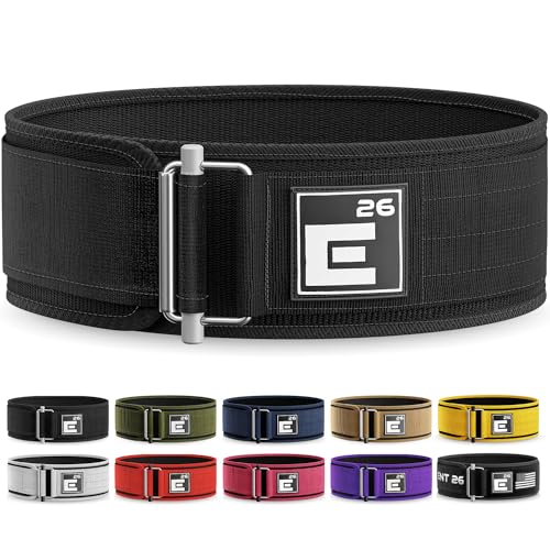 Self-Locking Weight Lifting Belt - Premium Weightlifting Belt for Serious Functional Fitness, Power Lifting, and Olympic Lifting Athletes - Training Belts for Men and Women (Medium, Black)