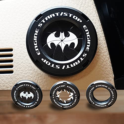 GOPEWON Car Start Stop Button Cover Spin Ignition Protective Cover Push Start Button Cover Anti-Scratch Car Engine Decoration Ring Car Interior Accessory Widely Compatibility with A Heightening Washer