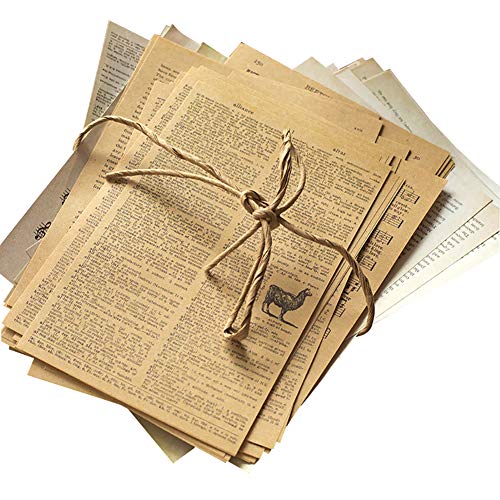 114 Pcs Junk Journal Pages Vintage Ephemera Pack Kraft Paper, Junk Journal Vintage Paper for Scrapbooking and Decoupage
