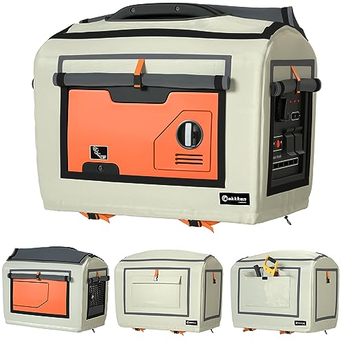Akkkan Generator Cover, Suitable For Honda Generators EU2200ic, Honda Power Equipment, Westinghouse 2200, Genkins 2300, Wen 56235i ,2350, Pulsar G2319N 2300, Genmax 2200W etc,600D Silver Coated Waterproof Oxford Cloth+200D Lining ，Generator Cover That Can Be Rolled up On All Four Sides,Waterproof Generator Cover (21.7 'Lx 13.8' Wx 17.4 'H, Khaki )