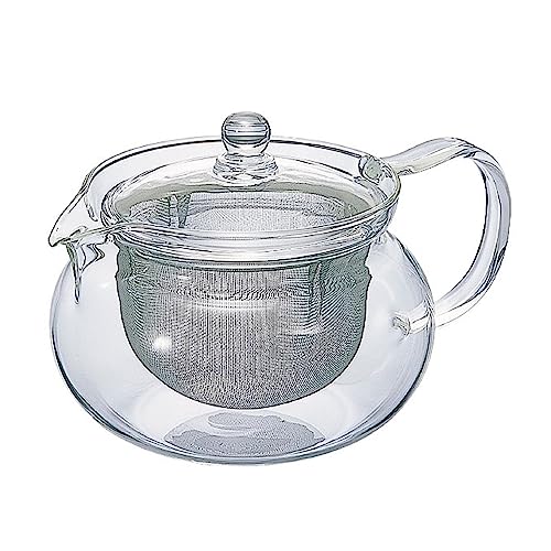 Hario 'ChaCha Kyusu Maru' Teapot Heatproof Glass Teapot 700 mL, Glass