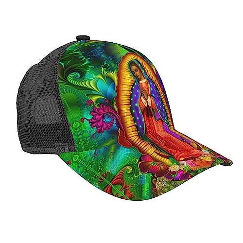 Our Lady of Guadalupe Virgin Mary Baseball Cap mesh Baseball Cap Adult Adjustable Mesh Fabric Twill Hat Dad Hat Cap for Men Women