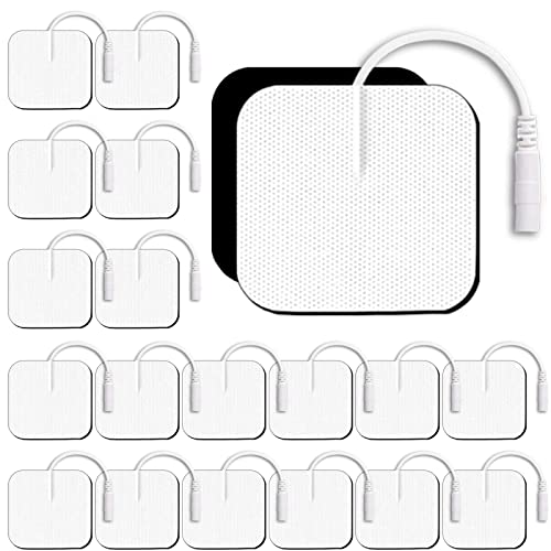 TENS Unit Replacement Pads TENS Unit Pads SM Electrodes Pads 2x2”20 Pcs Reusable Self-Adhesive Electrodes Pads,Compatible with AUVON TENS 7000 TENS Unit Replacement Pads Muscle Stimultaion Machine