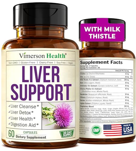 Liver Cleanse Detox & Repair - Artichoke Extract Liver Health Formula for Liver Detox - Liver Supplement with Milk Thistle, Turmeric, Ginger, Dandelion, Zinc & more for Optimal Liver Support. 60 pills