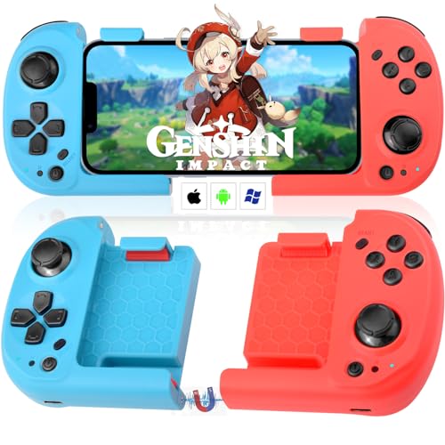 Koiiko Mobile Gaming Controller for iPhone iOS Android PC Wireless Gamepad Joystick for iPhone 15/14/13/12/X, iPad, MacBook, Samsung Galaxy S23/S22/S21/S20, TCL, Magnetic Storage, Pocket Size, Call of Duty - Direct Play，White