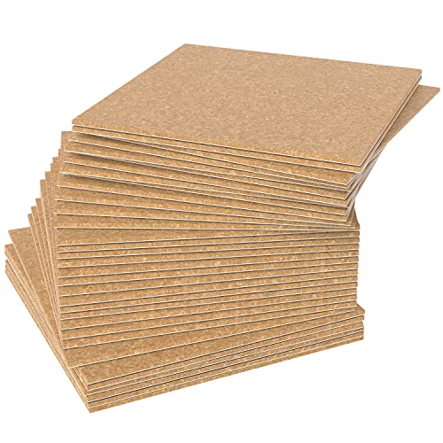 60 Pack 4 x 4 Inch Cork Squares Self-Adhesive Cork Tiles Mat with Strong Adhesive-Backed for Wall Decor and DIY Adhesive