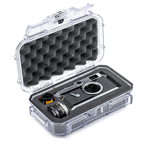 Evergreen 56 Waterproof Dry Box Protective Case with Pick & Pluck Foam - Travel Safe/Mil Spec/USA Made - for Cameras, Phones, Camping, Fishing, Hiking, Water Sports, Knives, Survival (Clear)