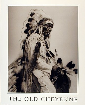 Native American The Old Cheyenne Indian Picture Wall Decor Art Print Poster (16x20)