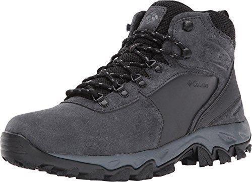 Columbia Men's Newton Ridge Plus II Suede Waterproof Boot - Wide, shark, black 8 US