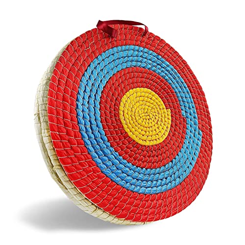 Seektop Archery Targets for Backyard, 3 Layers Archery Target Shooting Bow Coloured Rope Target, Traditional Solid Straw Round Arrow Target for Outdoor Hunting Shooting Practice