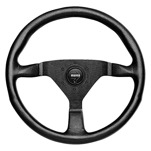 MOMO Motorsport Montecarlo Street Steering Wheel, Black Stitch Leather, 350mm - MCL35BK1B