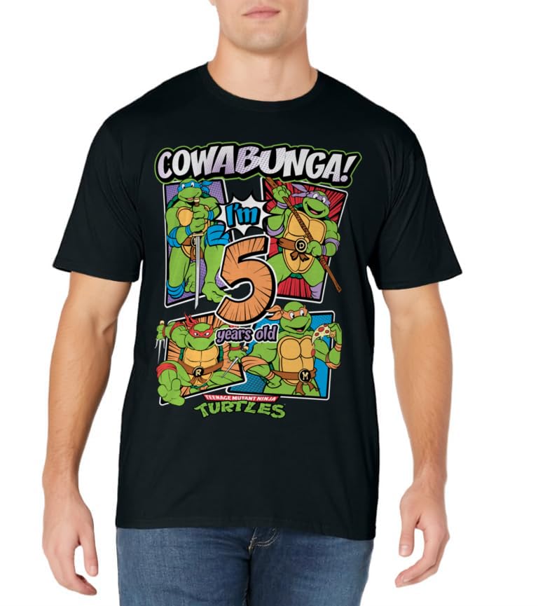 Mademark x Teenage Mutant Ninja Turtles - Cowabunga I'm 5 Years Old Teenage Mutant Ninja Turtles T-Shirt