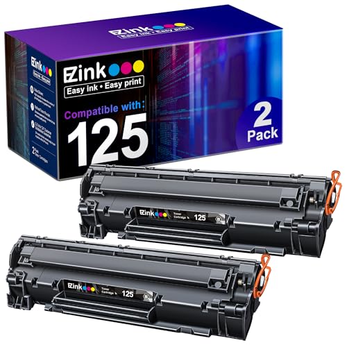 E-Z Ink (TM Compatible Toner Cartridge Replacement for Canon 125 CRG-125 3484B001 to use with ImageClass LBP6030w ImageClass LBP6000 ImageClass MF3010 Laser Printer (Black, 2 Pack)