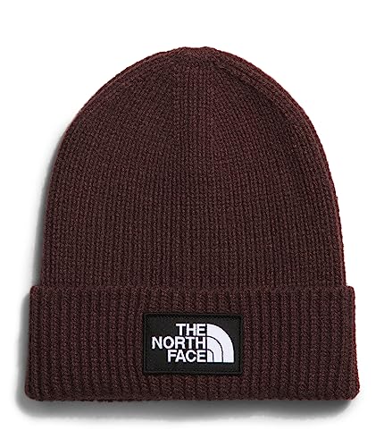 THE NORTH FACE TNF Logo Box Cuffed Beanie - Regular Fit, Coal Brown, One Size Regular