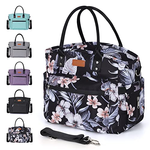 Insulated Lunch Bag for Women/Men,LeakProof Adult Lunch Box,Large Lunch Tote Bag with Removable Shoulder Strap,Portable Reusable Lunch Cooler Bag for Office Work Picnic Beach
